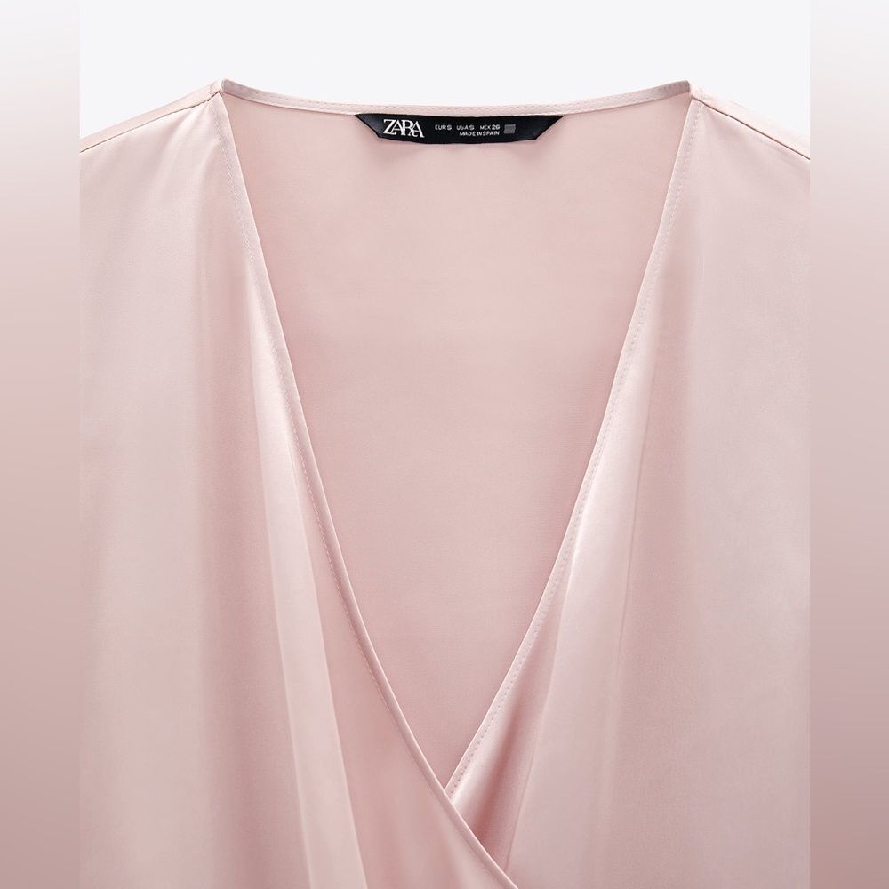 ZARA SATIN CROSSOVER TOP - Picture 6 of 6